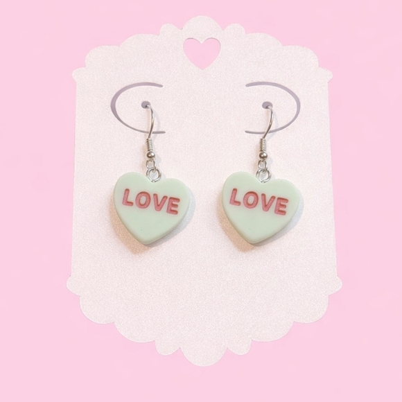 🩰 Valentine's Day Conversation Hearts Earrings - Picture 4 of 8